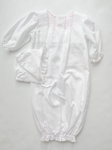 White Gown and Hat Set - Infant