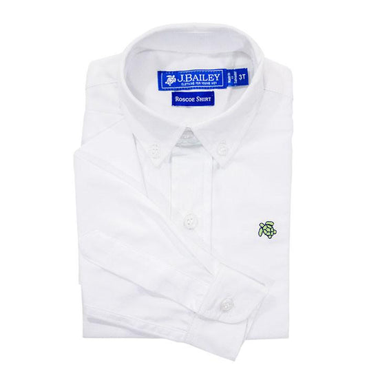 White Roscoe LS Button Down