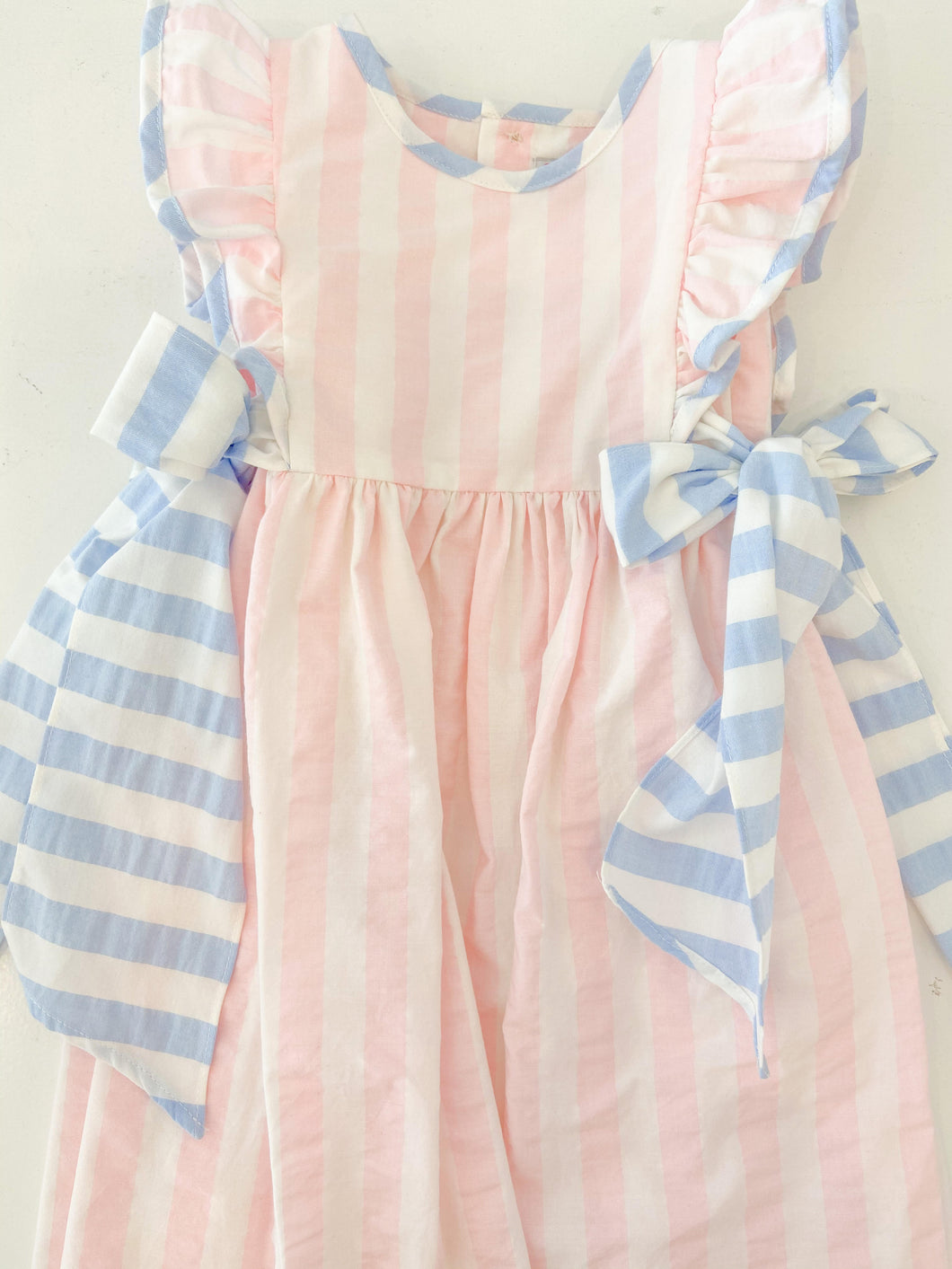 Sunny Stripe Dress with Bows