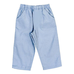 Lt Blue Cord Elastic Pants - Toddler Boys