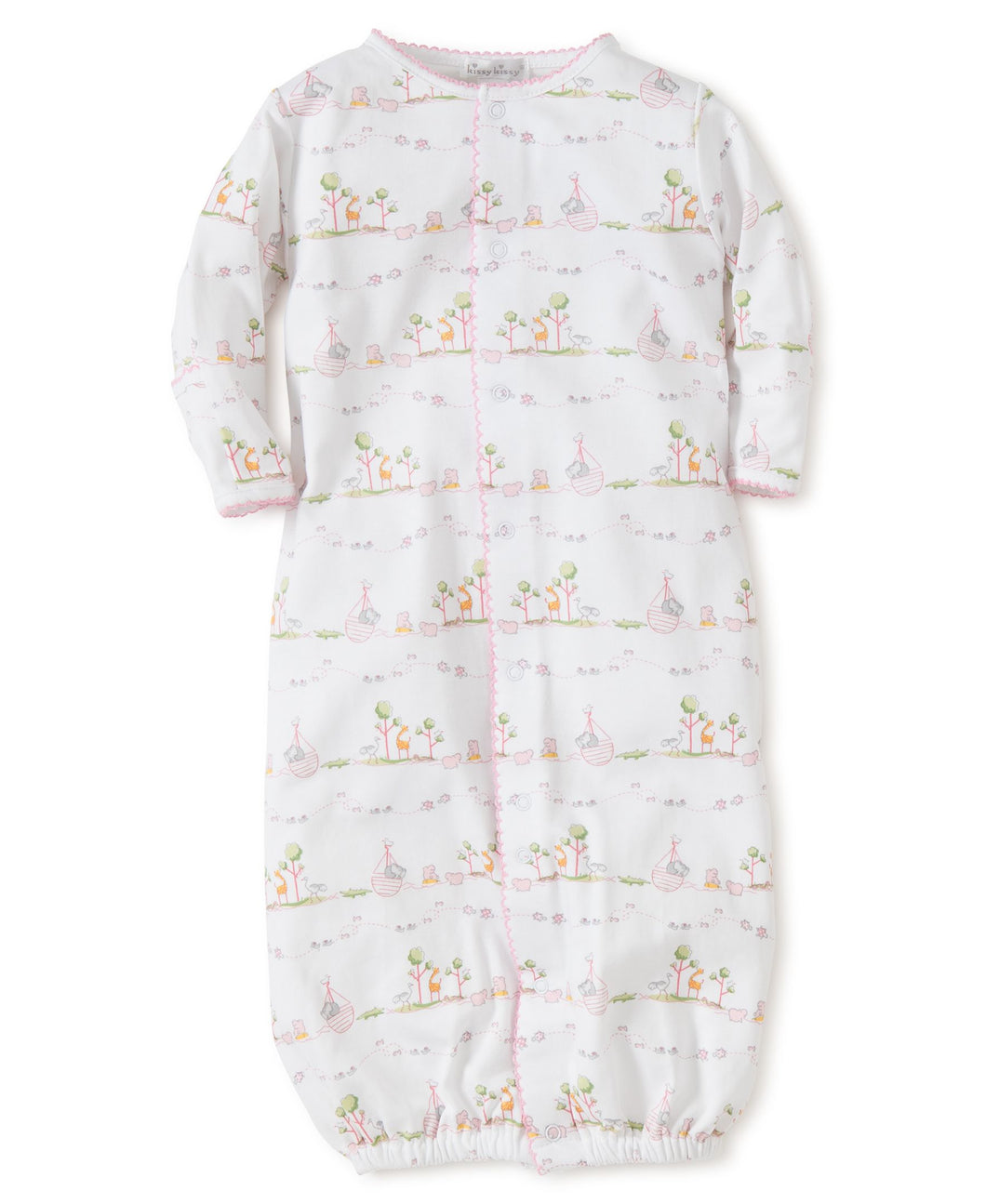 Noah's Print Converter Gown Pink -infant